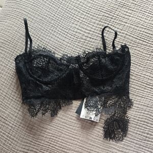 Elegant Black Lace Bralette